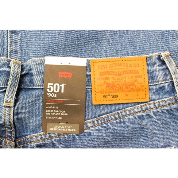 nwt LEVI'S® Premium 501 The Original ‘90s Mid-Rise Straight-Leg Blue Jean (31) - Picture 7 of 16